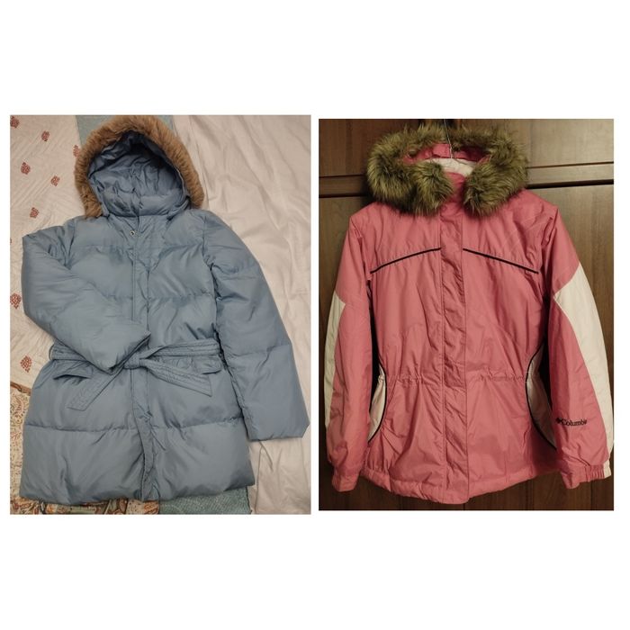 Для дівчинки 10-12 р. пуховик Benetton + куртка Columbia