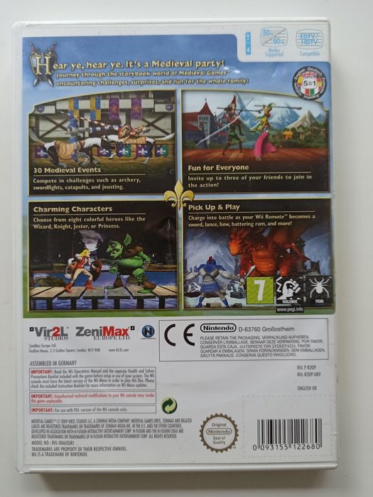 Цена за 2 диска Destiny для PS4, Medieval для Nintendo Wii