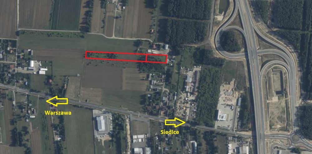 Gręzów Działka inwestycyjna oraz budowlana przy drodze A2
