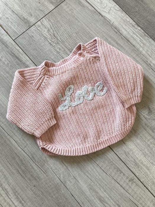 Sweterek 62 niemowlęcy love primark