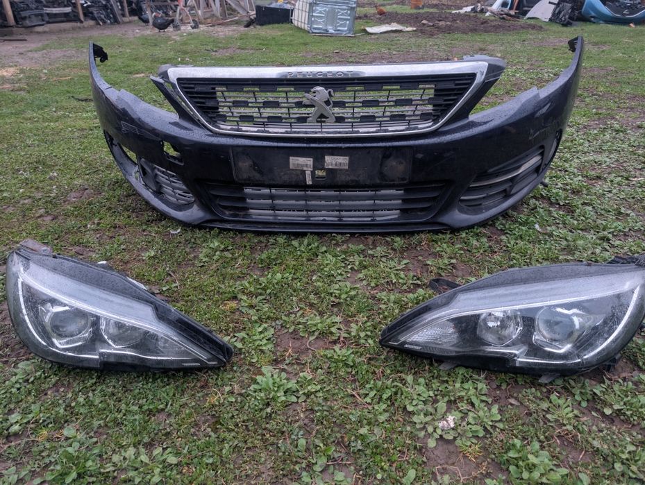 Передній бампер фари peugeot 308 т9 рестайл