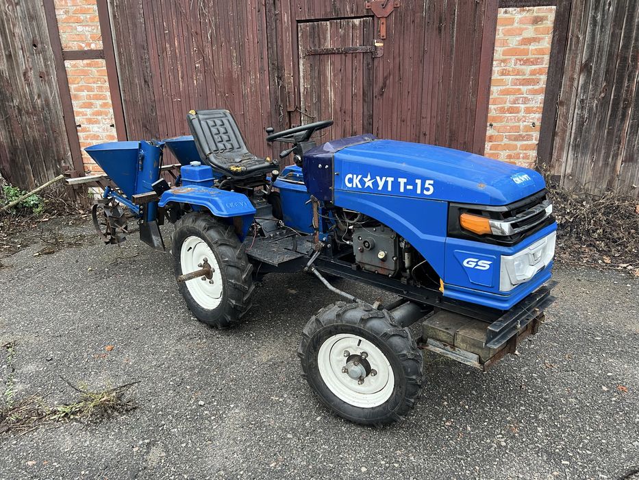 Мінітрактор Скаут Т-15 з навісним плуг саджалка копалка фреза мототрак