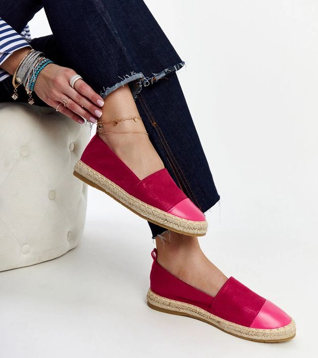 Różowe espadryle Carugo