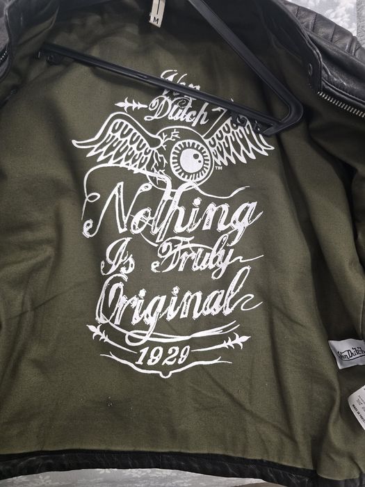Casaco  Von Dutch Leather Jacket Vintage Y2K
