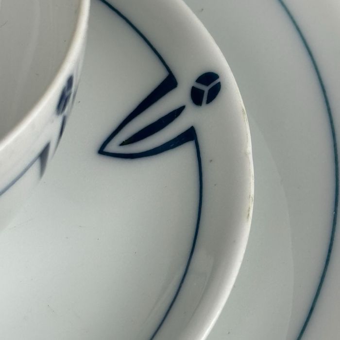 4x zestaw śniadaniowy trio Thomas Bavaria niebieski wzór B41/8277