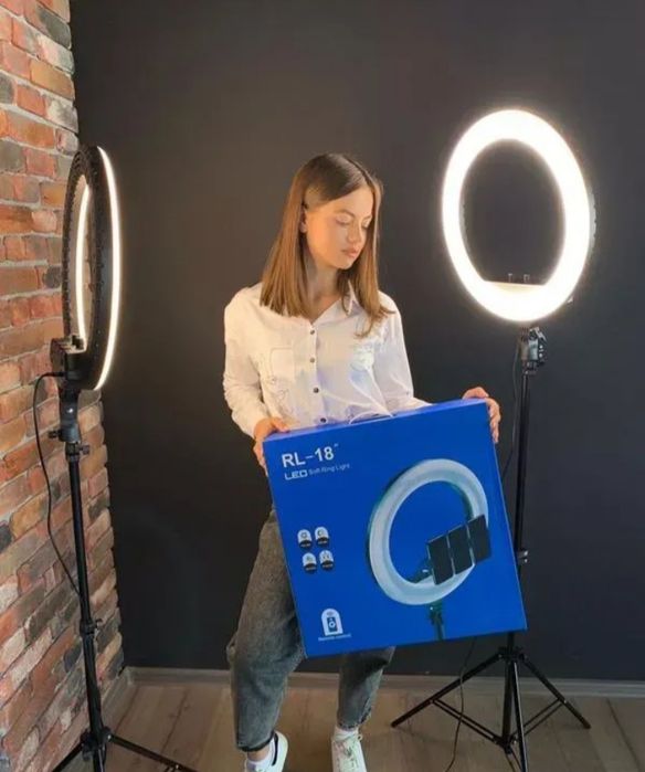 Кольцевая LED лампа RL-18, 45см, пульт в комплекте