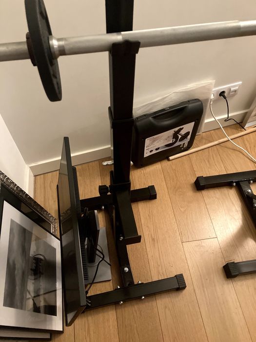 Suporte para barra de musculação (squat rack)