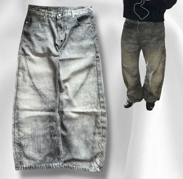 Baggy bootcut flared washed acne racer opium широкі опіум джинси y2k
