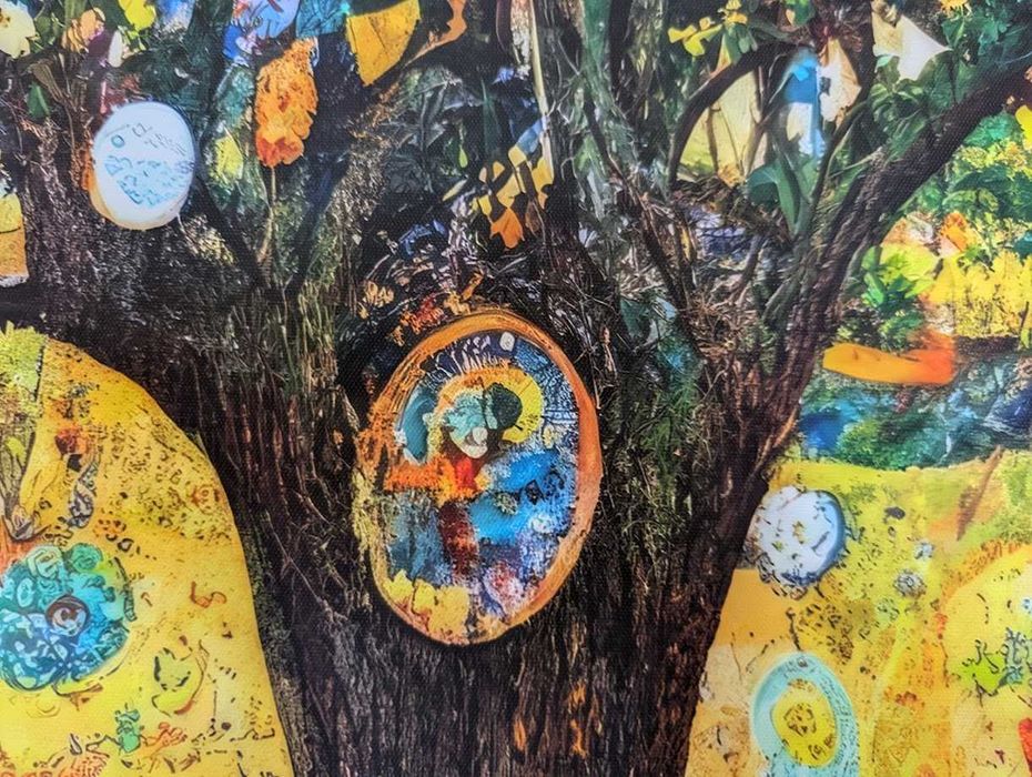 Картина для декору у стилі Густав Клімт "Творець під деревом"-96*66см