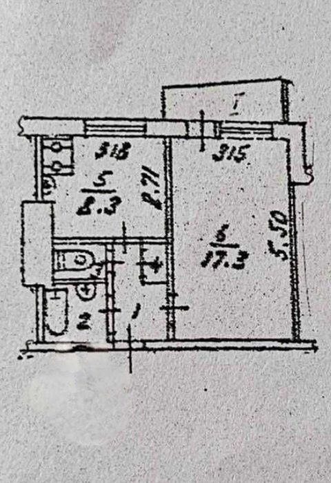 Продаж 1-кімн квартири 34 м2 стан заходь і живи, неподалік ринку НИВА.