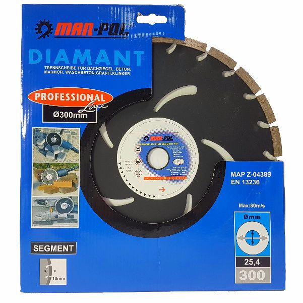 Tarcza diamentowa 300mm*25,4*10 Seg. Czarny kostka beton