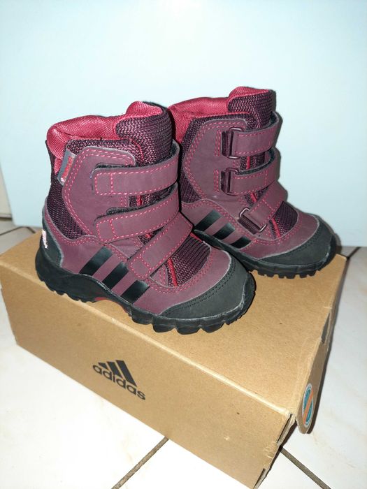 Obuwie dziecięce zimowe ADIDAS CW HOLTANNA SNOW CF I (EF2961) bordowy