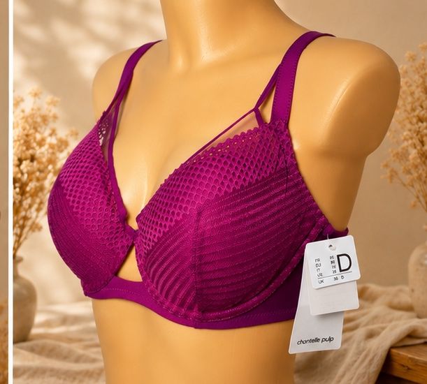 CHANTELLE PULP PLAY 80D – efektowny biustonosz plunge – NOWY Z METKAMI