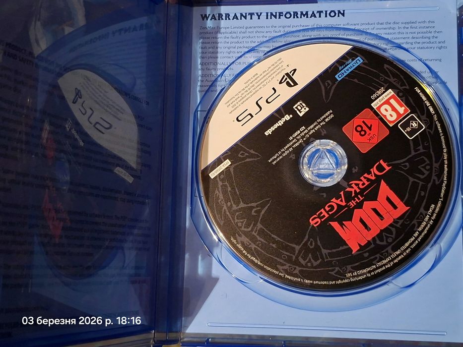 Doom the dark ages Ps5 Playstation 5 платина взята за 26 часов