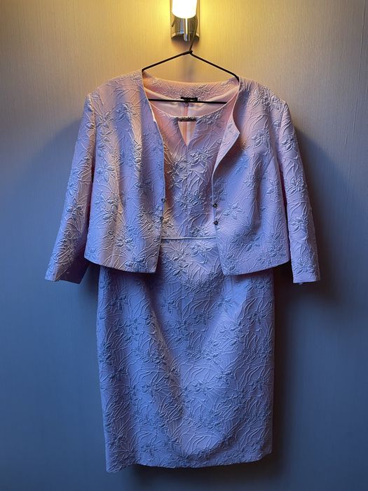 Комплект: плаття та жакет, рожевий