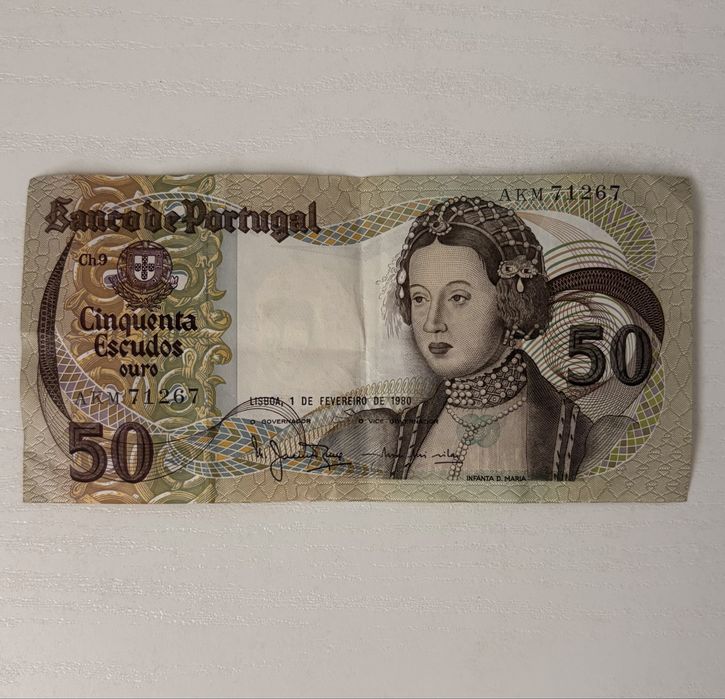 Nota 50 escudos 1980