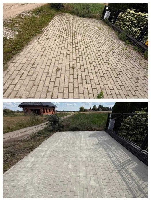 Czyszczenie kostki brukowej, elewacji, płotów, ogrodzeń, tarasów itp
