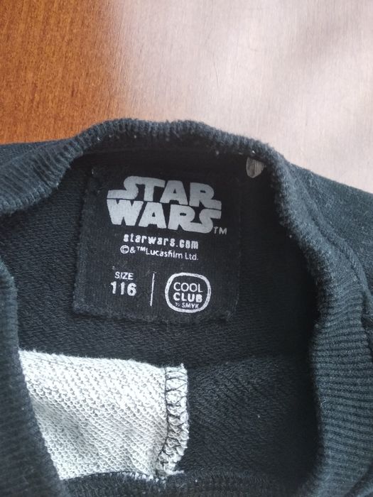 Szaro czarna bluza dla chłopca rozm 116 smyk star wars