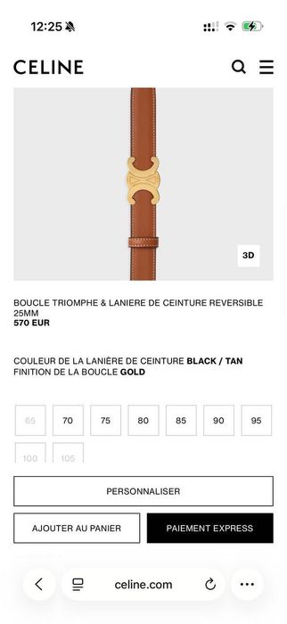 Новий оригінальний ремінь Селін Celine