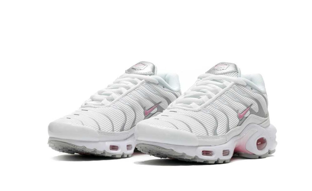 Женские кроссовки Nike Air Max Plus TN White Grey Pink 36-41 Новинка!