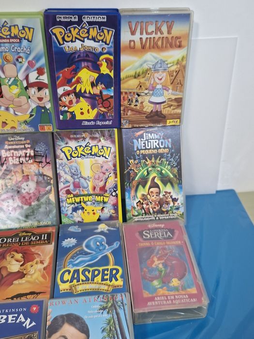 Cassetes desenhos animados Pokemon e outros