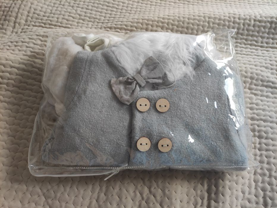 Komplet do chrztu dla chłopca firmy sweterki Małgosia