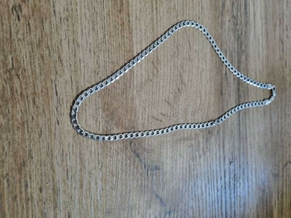 Męski Łańcuszek kolor srebrny Stal Pozłacana , Chirurgiczna Dł. 49cm , szer.5mm
