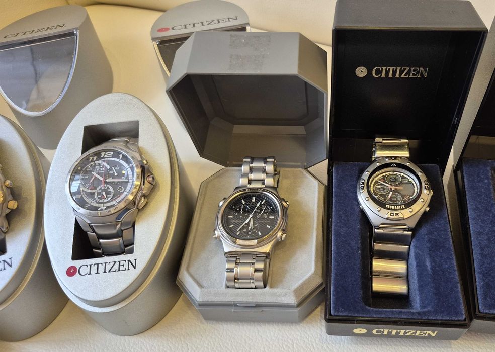 Zestaw 6 sztuk zegarków CITIZEN  + opakowania