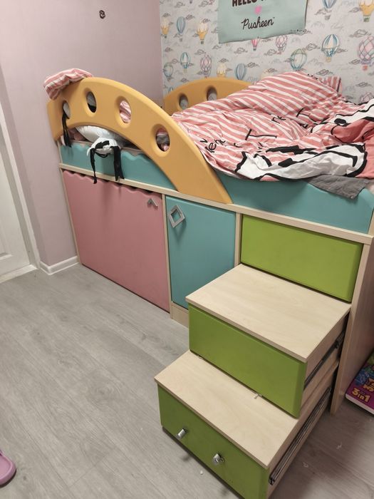 Дитяче ліжко, ліжко, комплект меблів ліжко-горище, кровать чердак Sni