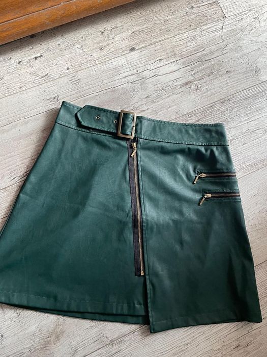 Super sexy zielona spódnica skóra roz L-XL