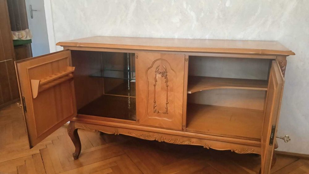 UNIKAT! Kompletna Jadalnia „BOGDANA” 1984 r. – Rumuński Chippendale (12 elementów) – STAN IDEALNY!