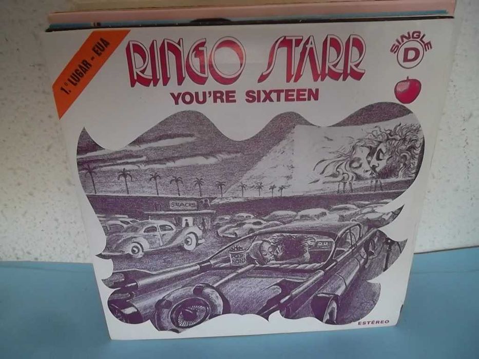 Lote de 5 singles. Garfunkel, Ringo Starr, Elton John etc.