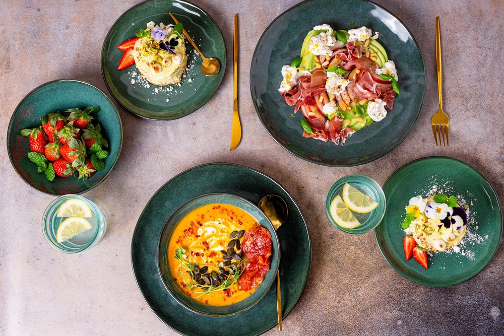 Serwis obiadowy na 6/12 osób Nowoczesny Do Zmywarki Komplet Zielony