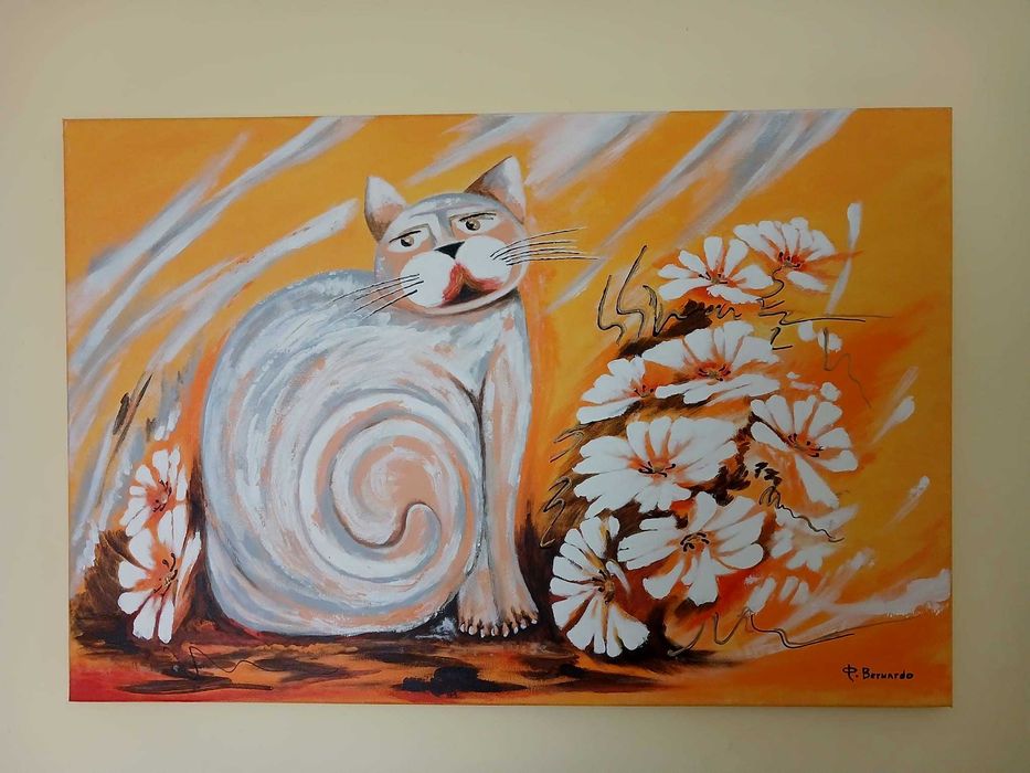 “Guardião do Entardecer” – Quadro Original em Acrílico