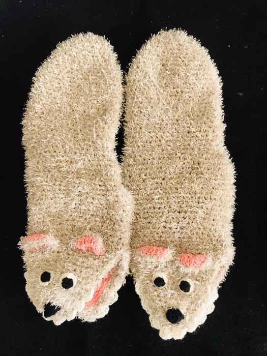 Вязаные носки, ручная работа