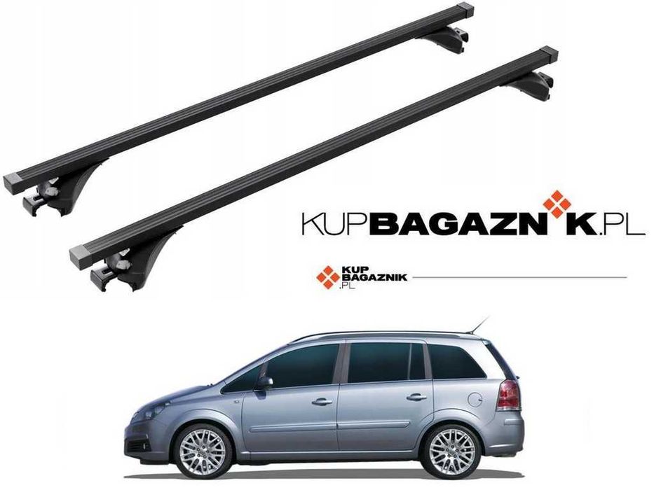 Bagażnik dachowy Opel Zafira B 2005 do 2011 bazowy belki dach Relingi