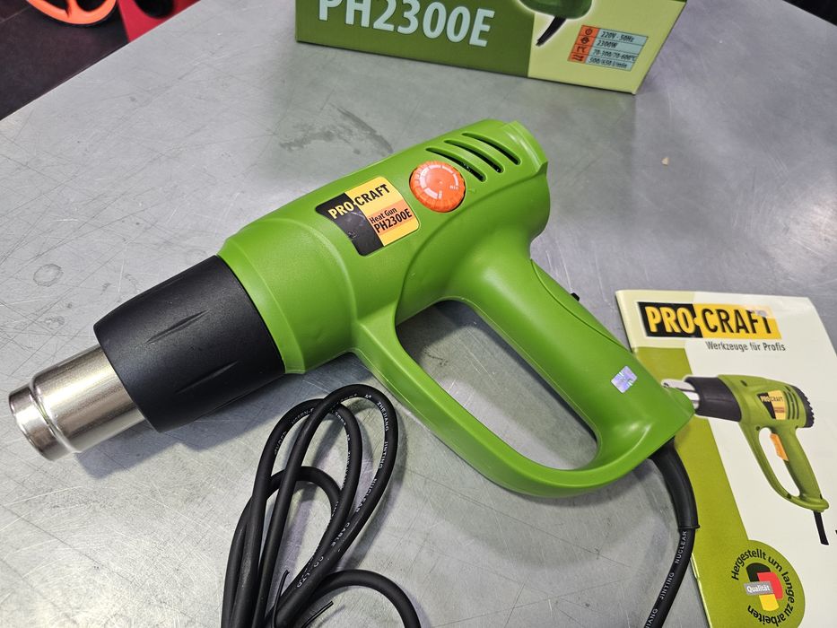 Фен 2300Вт строительный ProCraft PH23E Регулировка темп +Насадки 4шт