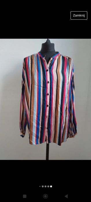 Koszula damska kolorowa w paski viscosa