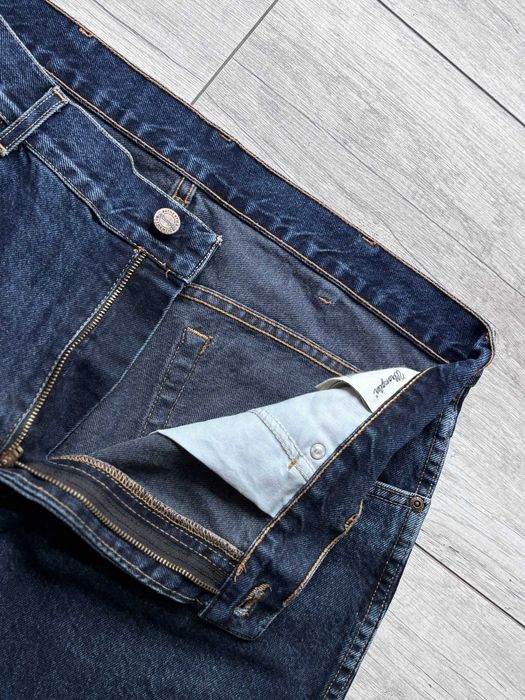 Wrangler Texas W38 L30 Jeansy Washed Navy Męskie Proste Straight Granatowe Washed Y2K