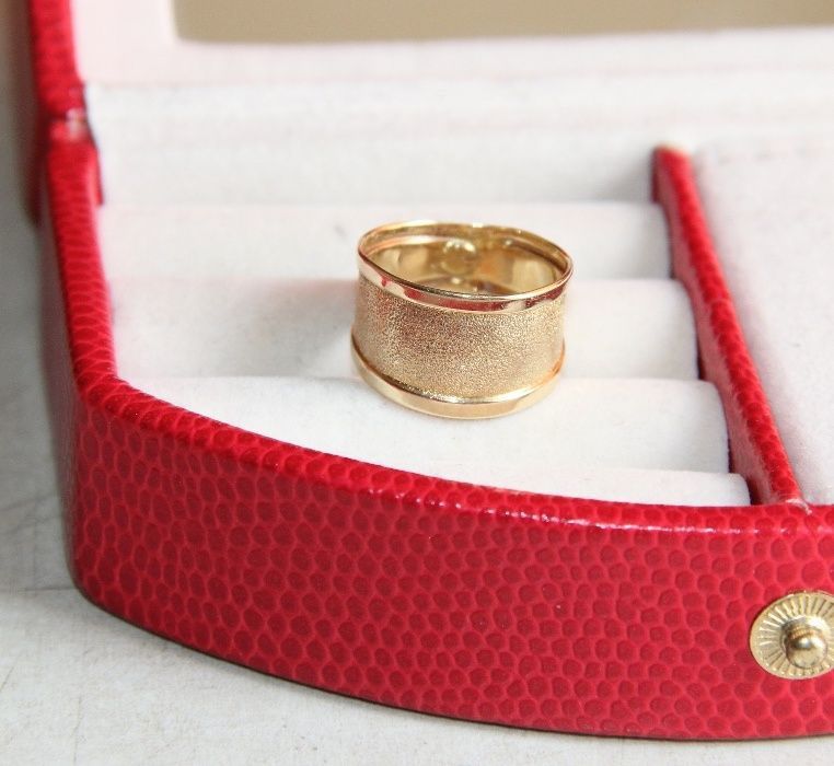 Złoty pierścionek obraczka kruk ze złota próby 585 14k złote złoto