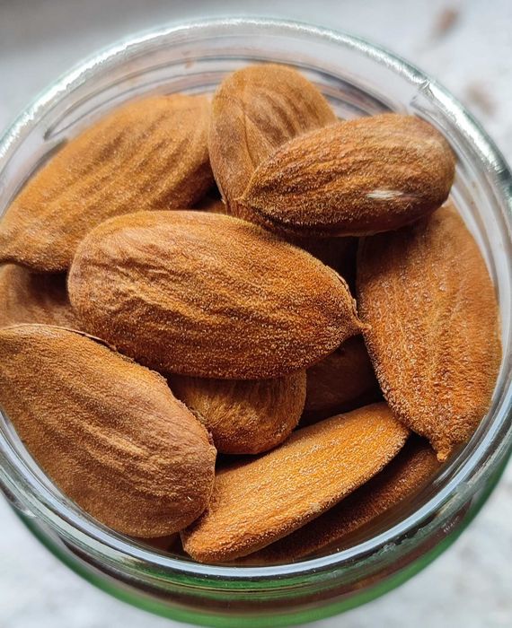 Amêndoa com e sem casca