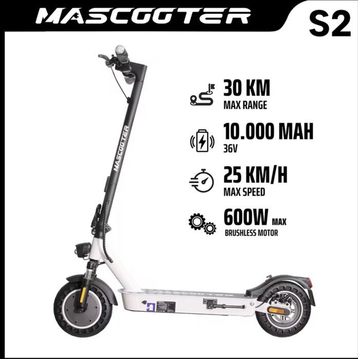 Trotinete Elétrico MASCOOTER S2 600W adulto