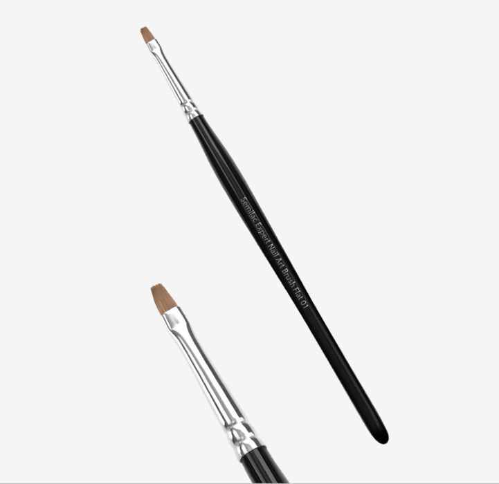 Pędzel do żelu Expert Nail Art Brush Flat 01