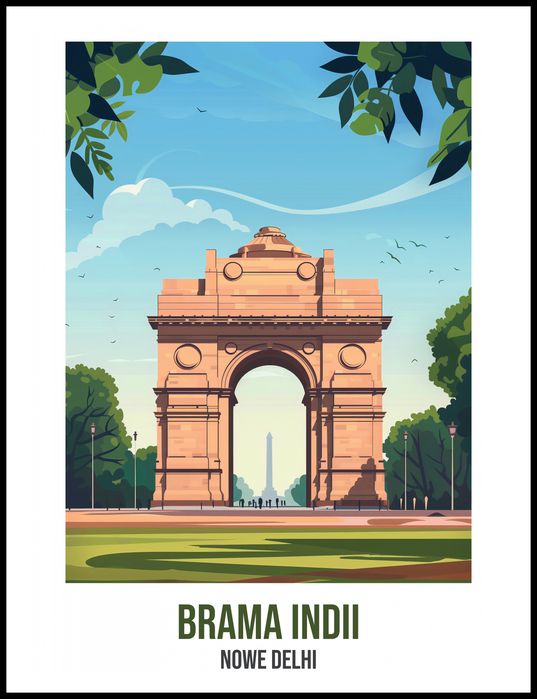 Plakat 75x100cm Brama Indii