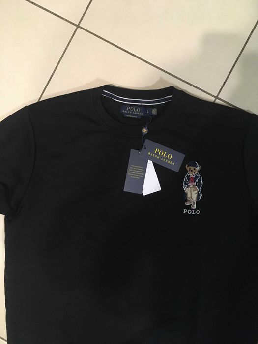 bluza czarna ralph lauren polo roz.L 100%cotton bear