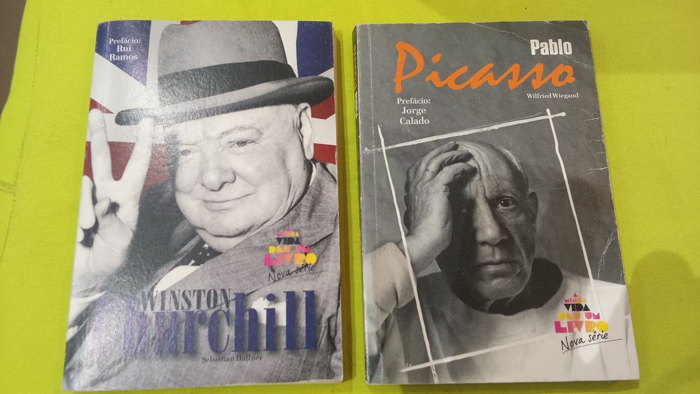 CHURCHILL & PICASSO 2 Livros de Vidas. 2 Fotos