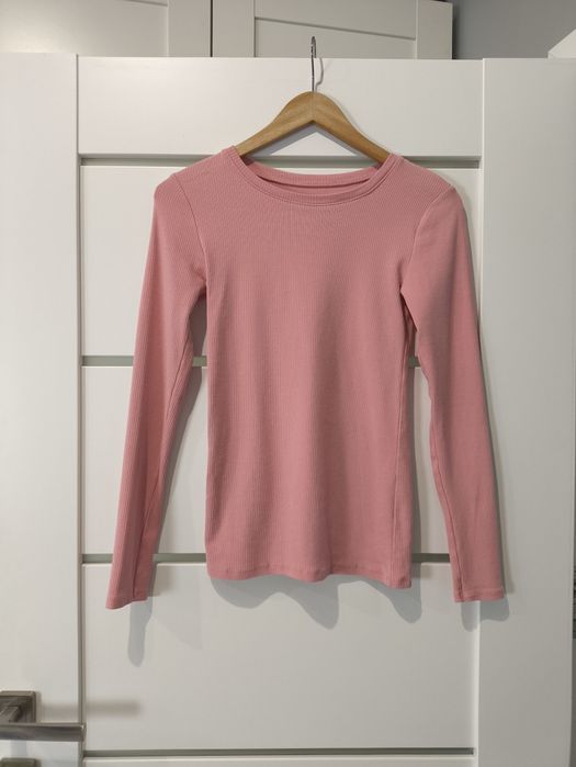 Zestaw 3 bluzek basic prążek New Yorker/New Collection/Pepco rozmiar S róż, chaber, beż