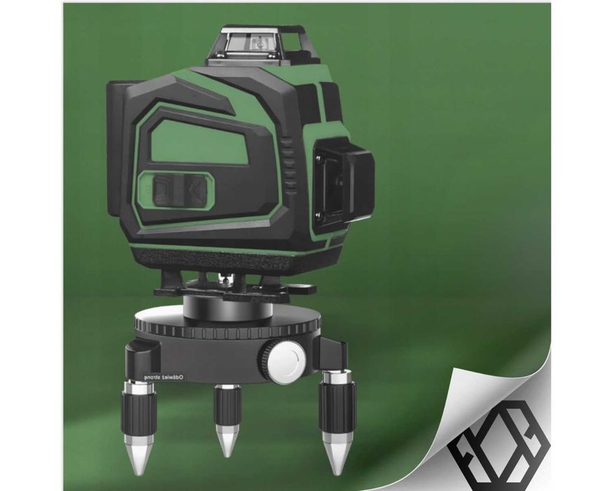 Poziomica Laserowa 4D Płaszczyznowa 360 Laser Krzyżowy + Statyw