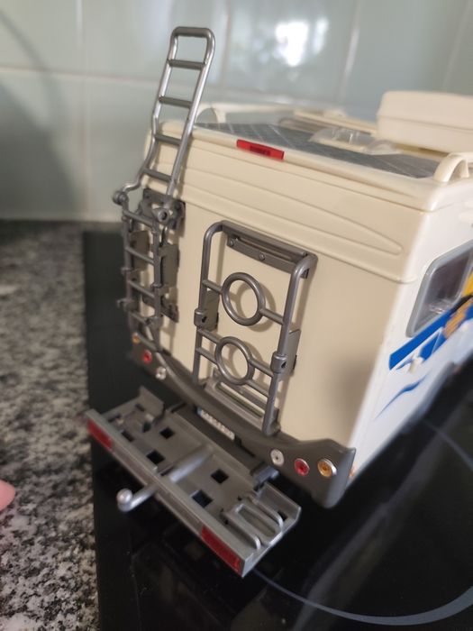 1/18 Autocaravana Hymer camping Majorette com acessórios carro coleção miniatura