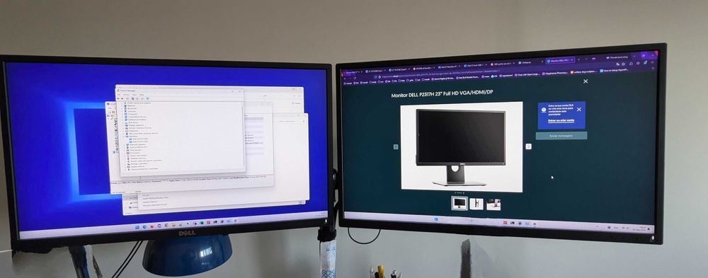 2 x Dell - P2317H 23" IPS LED HD Monitores - Black